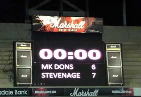 Penalty Perfect: MK Dons were favourites to see off the challenge of Stevenage in the FA Cup in 2010-11, after taking Boro' back to theirs in a replay