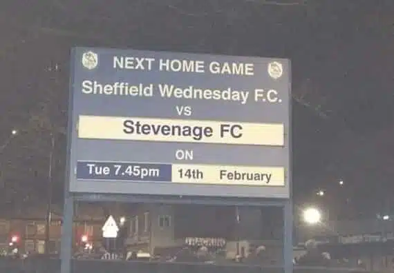 Wednesday Double: After smashing Sheffield Wednesday by five goals to one at Broadhall Way in 2011-2, the return fixture came on Valentine's Day 2012
