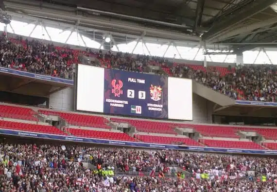Wembley Winners: Stevenage became the first team to lift a trophy at the new Wembley Stadium in 2007, coming back from a two-goal deficit at half-time to win the FA Trophy