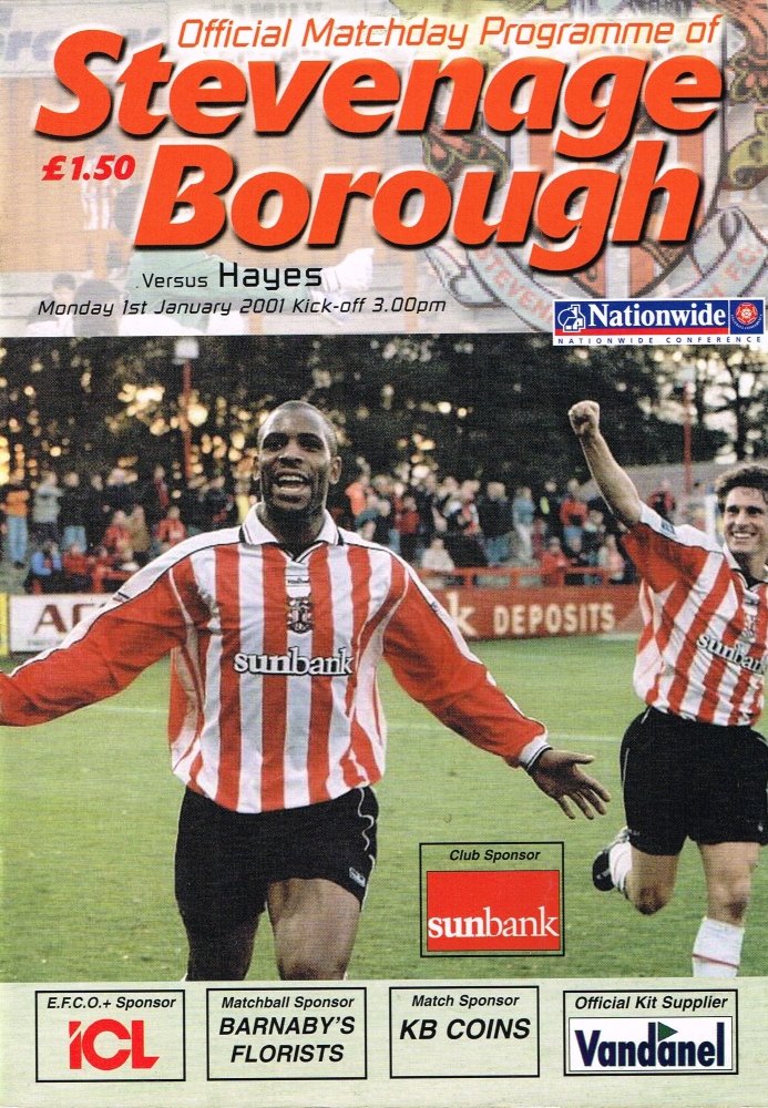 2000-01 Stevenage season programme