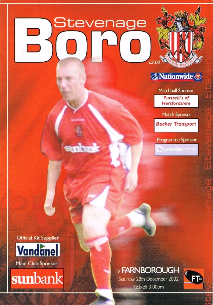 2002-03 Stevenage season programme