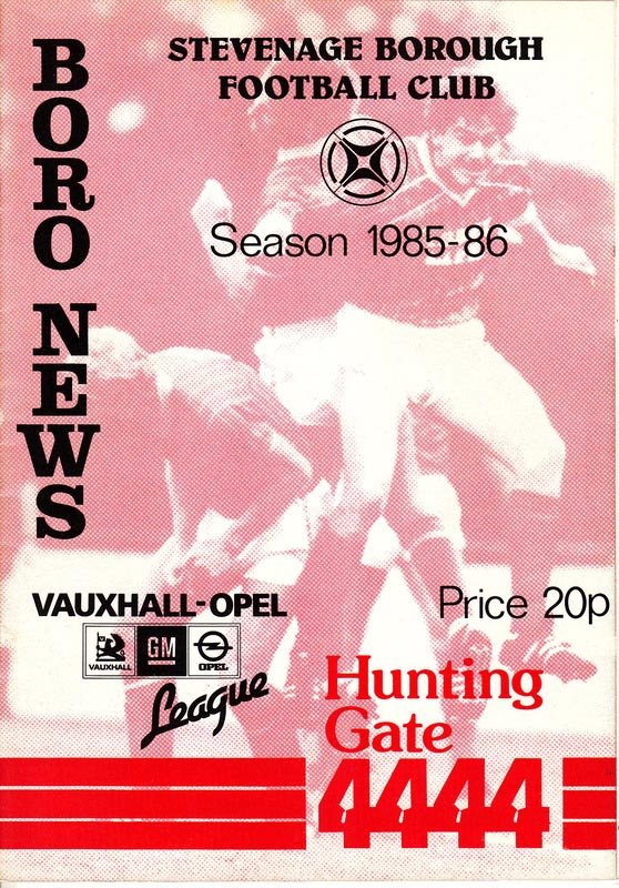 1985-86 Stevenage season programme