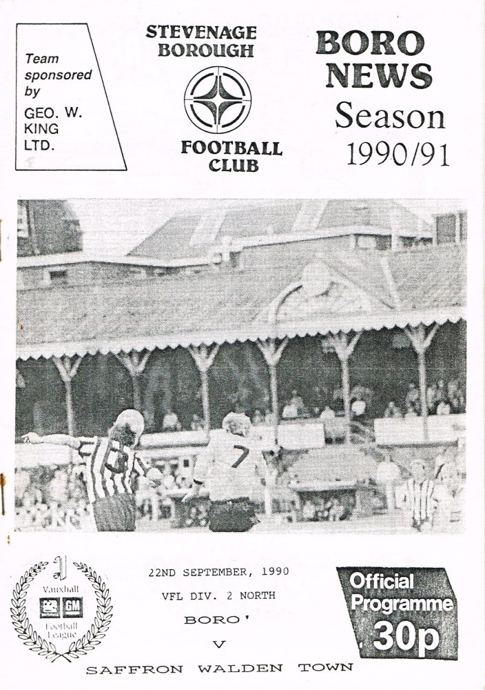 1990-91 Stevenage season programme