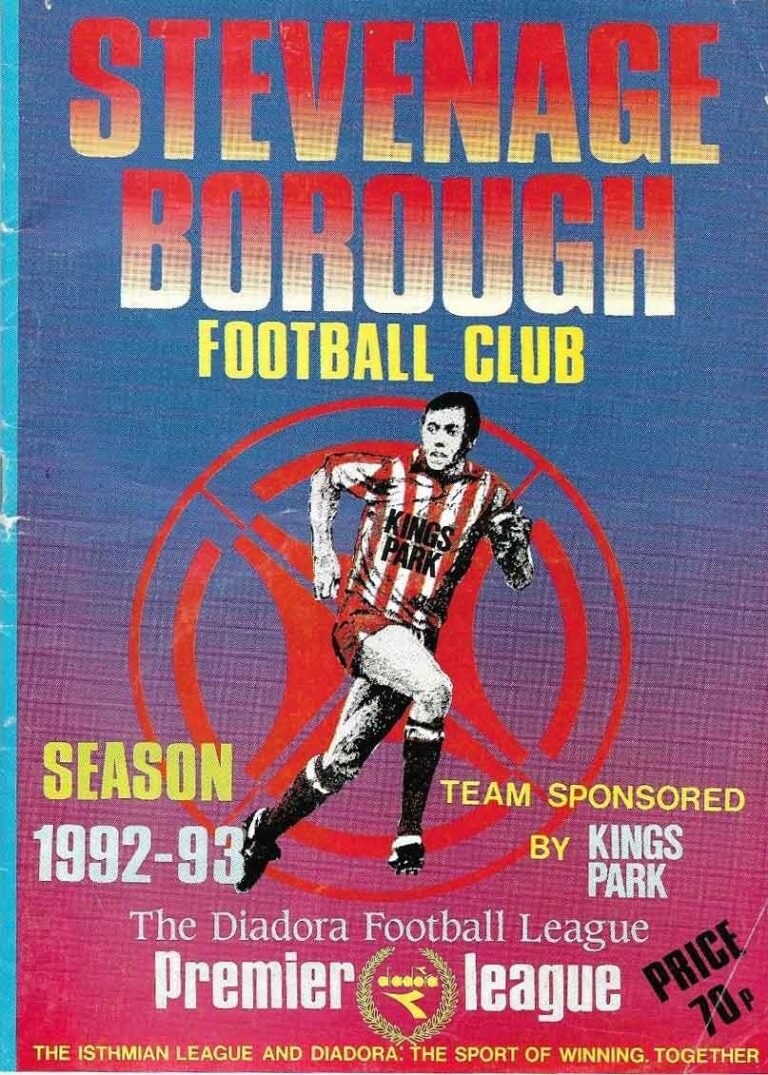 1992-93 Stevenage season programme