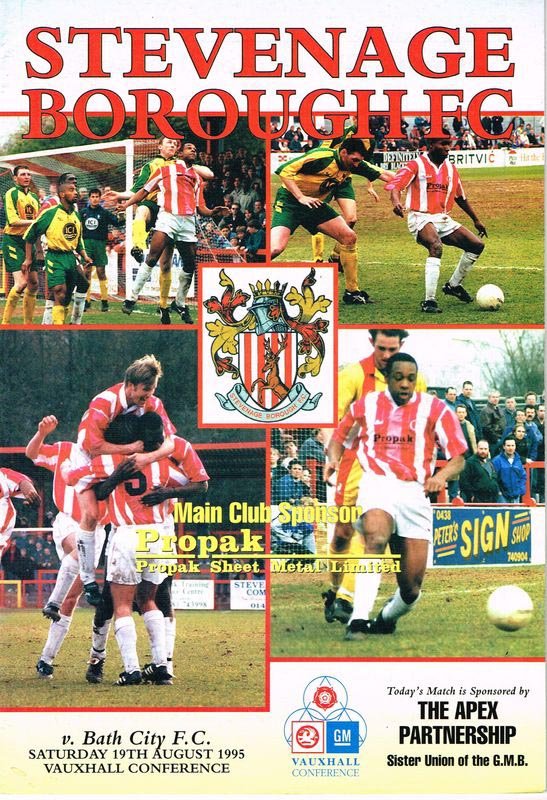 1995-96 Stevenage season programme